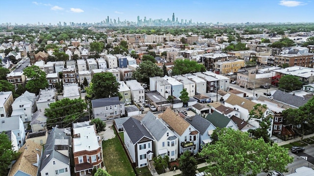 1637 N Keeler Ave, Chicago, IL 60639 - aerial perspective of suburban area featuring skyline