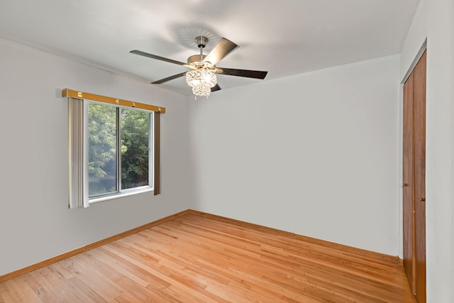 3513 Bordeaux Ct, Hazel Crest, IL 60429 - empty room featuring light wood-style flooring and a ceiling fan