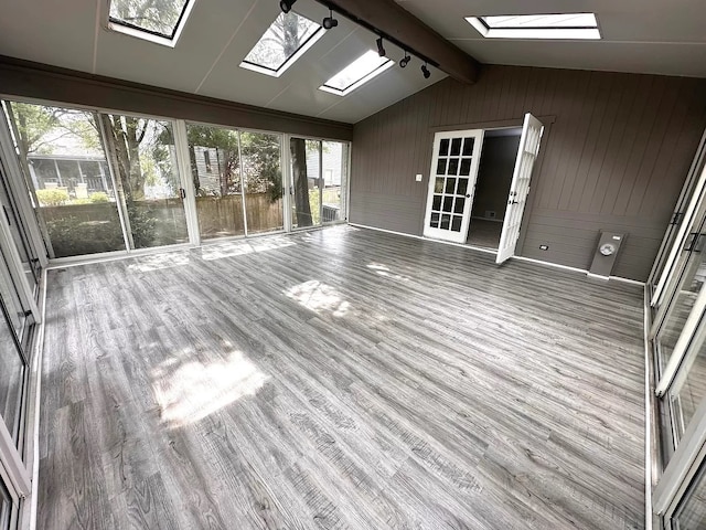 1734 Bishop Way, Mundelein, IL 60060 - unfurnished sunroom featuring a skylight