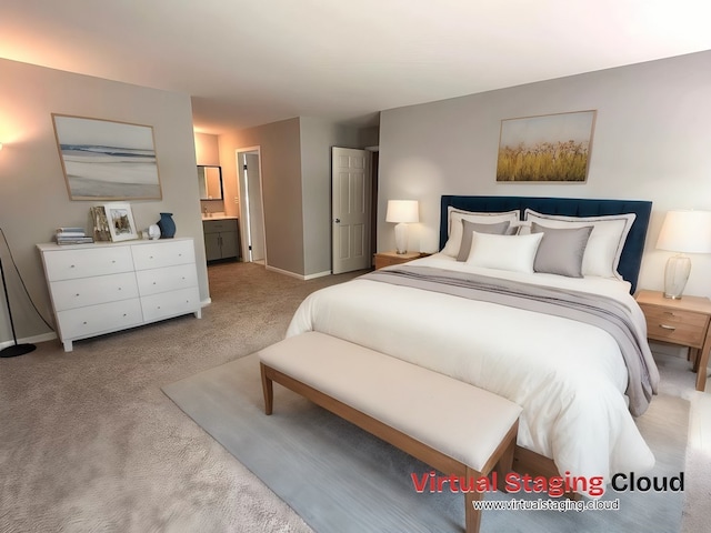 1734 Bishop Way, Mundelein, IL 60060 - bedroom with light carpet and ensuite bathroom