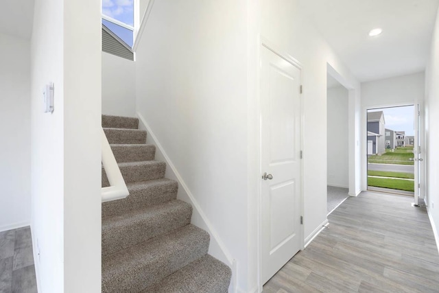 1813 Overland Dr, Plainfield, IL 60586 - stairs featuring wood finished floors and recessed lighting