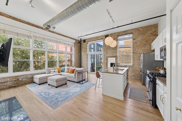 1907 N Milwaukee Ave Unit 307, Chicago, IL 60647 - sunroom / solarium featuring track lighting and a sink