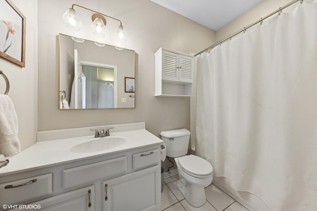1907 N Milwaukee Ave Unit 307, Chicago, IL 60647 - full bathroom featuring vanity, tile patterned floors, and a shower with shower curtain