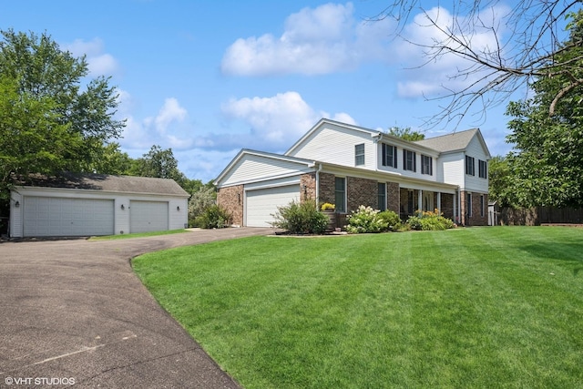 523 N Ela Rd, Barrington, IL 60010 - view of front of house with brick siding and a front yard