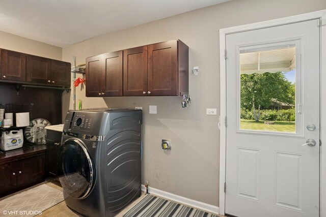 523 N Ela Rd, Barrington, IL 60010 - laundry room featuring cabinet space and washer / clothes dryer