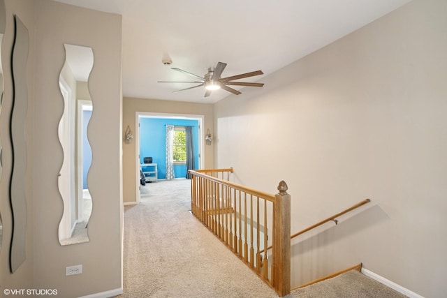 523 N Ela Rd, Barrington, IL 60010 - hallway featuring an upstairs landing and carpet floors