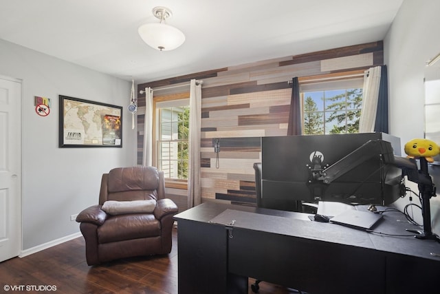 523 N Ela Rd, Barrington, IL 60010 - office with wood finished floors, healthy amount of natural light, and wood walls