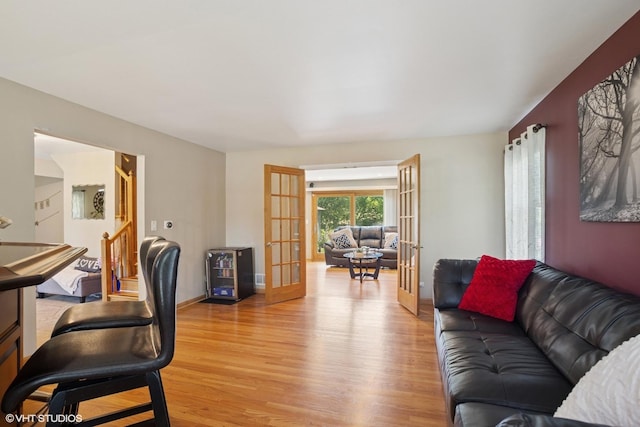 523 N Ela Rd, Barrington, IL 60010 - living area featuring french doors and light wood-style flooring
