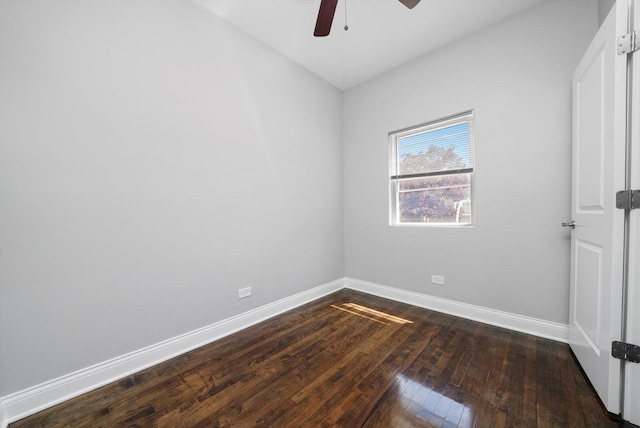 4426 S Artesian Ave, Chicago, IL 60632 - unfurnished bedroom featuring dark wood-type flooring and ceiling fan