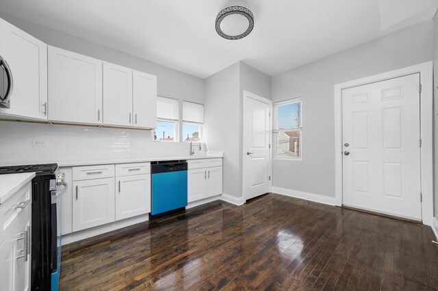 4426 S Artesian Ave, Chicago, IL 60632 - kitchen with stainless steel range with gas stovetop, dark wood finished floors, light countertops, dishwasher, and tasteful backsplash