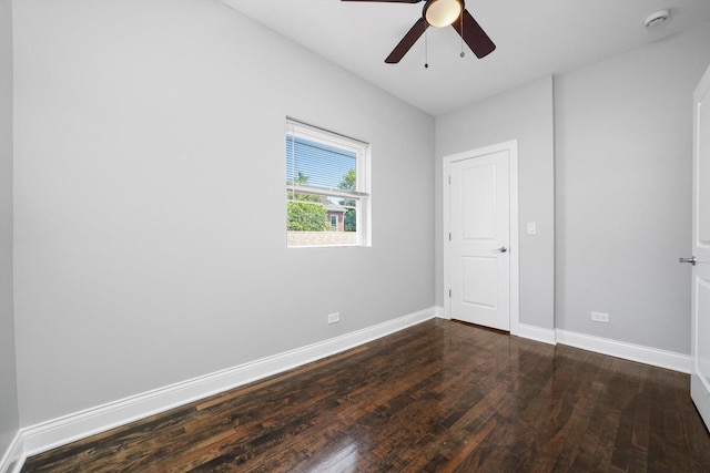 4426 S Artesian Ave, Chicago, IL 60632 - unfurnished bedroom with dark wood finished floors and ceiling fan