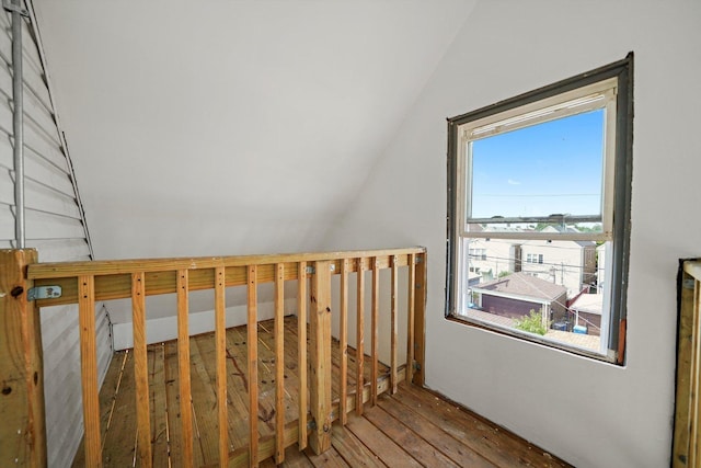 4426 S Artesian Ave, Chicago, IL 60632 - staircase with wood-type flooring and vaulted ceiling