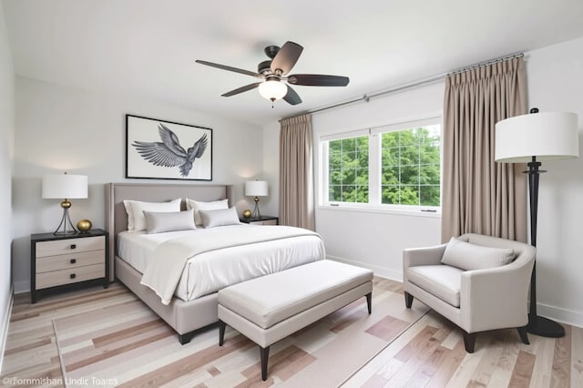 2004 Pine Dr, Mchenry, IL 60051 - bedroom featuring light wood-style flooring and a ceiling fan
