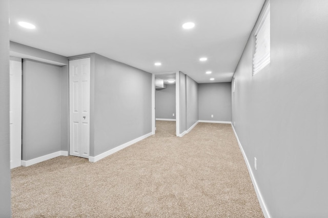 526 S Calumet Ave, Aurora, IL 60506 - finished basement with recessed lighting and carpet flooring