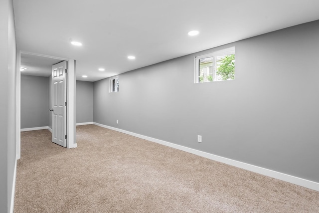 526 S Calumet Ave, Aurora, IL 60506 - basement with carpet floors and recessed lighting