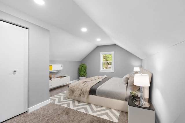 526 S Calumet Ave, Aurora, IL 60506 - bedroom featuring carpet, recessed lighting, and lofted ceiling