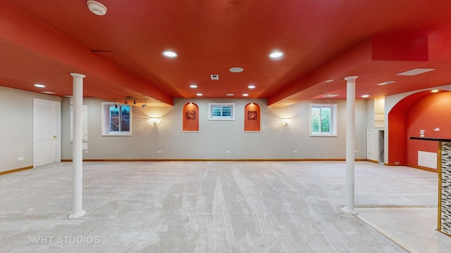 1291 White Chapel Ln, Algonquin, IL 60102 - basement with carpet flooring and recessed lighting
