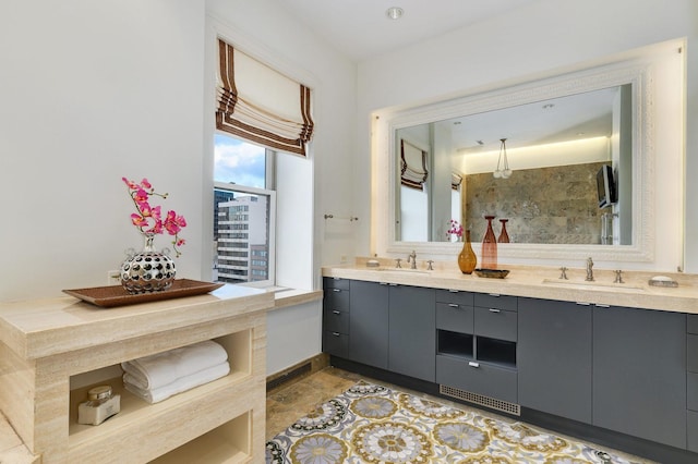189 E Lake Shore Dr Unit Ph18, Chicago, IL 60611 - full bathroom with double vanity and a shower
