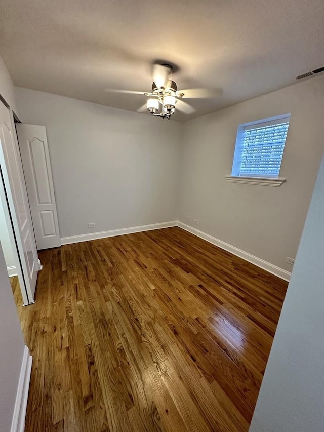 3707 W Altgeld St Unit 1, Chicago, IL 60647 - spare room with ceiling fan and wood finished floors