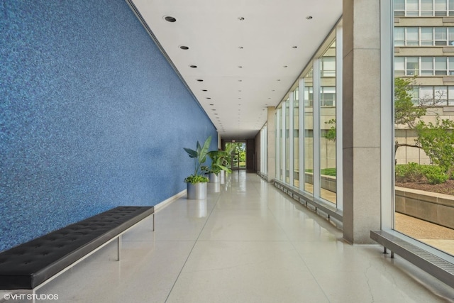 4800 S Chicago Beach Dr Unit 503N, Chicago, IL 60615 - hall with floor to ceiling windows and a textured wall
