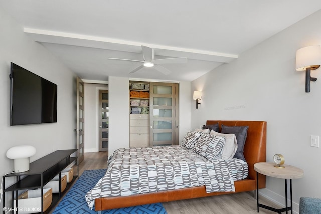 4800 S Chicago Beach Dr Unit 503N, Chicago, IL 60615 - bedroom featuring wood finished floors and a ceiling fan