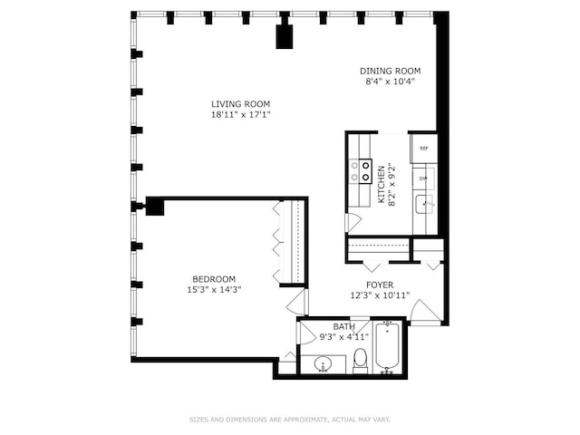 100 E Walton St Unit 14D, Chicago, IL 60611 - view of room layout
