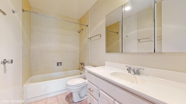 100 E Walton St Unit 14D, Chicago, IL 60611 - full bathroom featuring vanity,  shower combination, and tile patterned floors