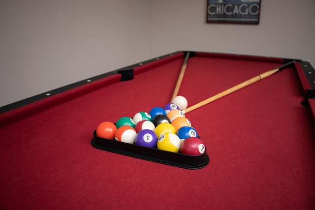 5451 Elizabeth Pl Unit 0, Rolling Meadows, IL 60008 - game room featuring carpet floors and billiards