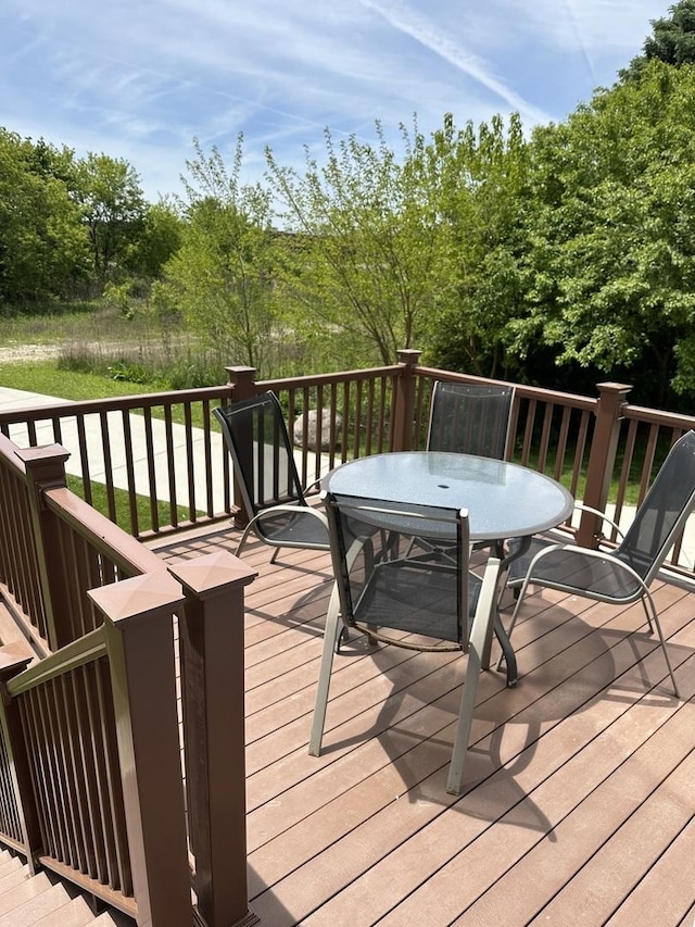 5451 Elizabeth Pl Unit 0, Rolling Meadows, IL 60008 - wooden deck featuring outdoor dining space