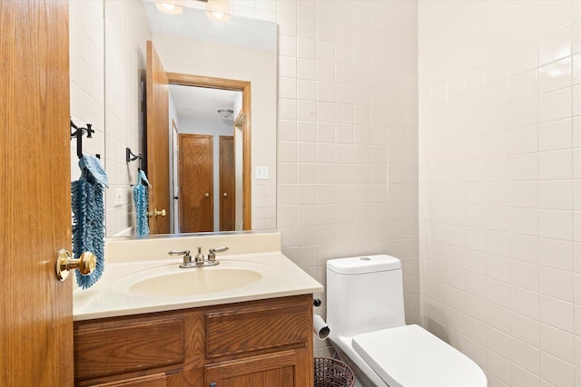 25516 W Gateway Cir, Plainfield, IL 60585 - half bathroom with tile walls and vanity