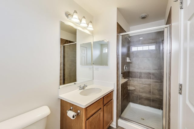 574 S Jade Ln, Round Lake, IL 60073 - bathroom with vanity and a shower stall