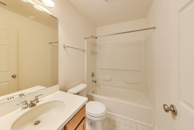 574 S Jade Ln, Round Lake, IL 60073 - full bathroom with vanity, shower / tub combination, and tile patterned flooring