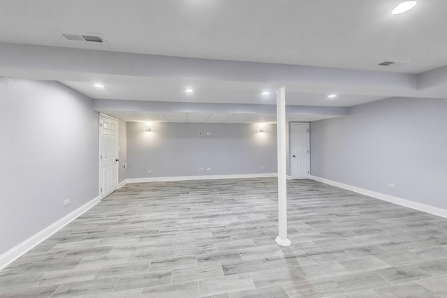 574 S Jade Ln, Round Lake, IL 60073 - finished basement with recessed lighting and light wood-type flooring