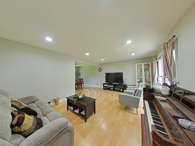 4400 Waubansie Ln, Lisle, IL 60532 - living room featuring light wood-style flooring and recessed lighting
