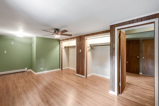 5113 W 79th Pl, Burbank, IL 60459 - unfurnished bedroom with light wood-style floors and ceiling fan