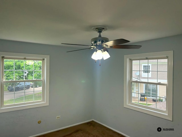 1212 Thyne Ct Unit 29C, Wheeling, IL 60090 - spare room with ceiling fan and carpet