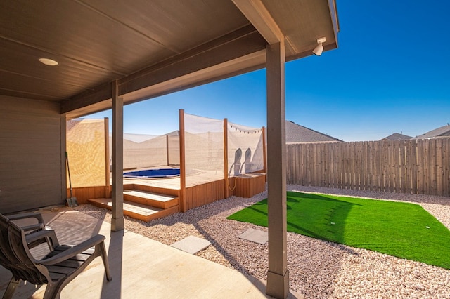 view of patio / terrace with a fenced backyard