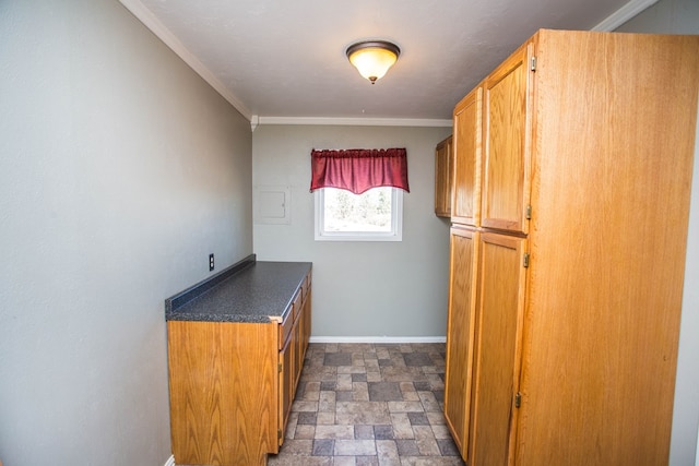 kitchen with crown molding