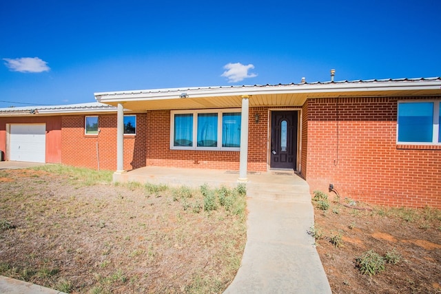 ranch-style home with a garage