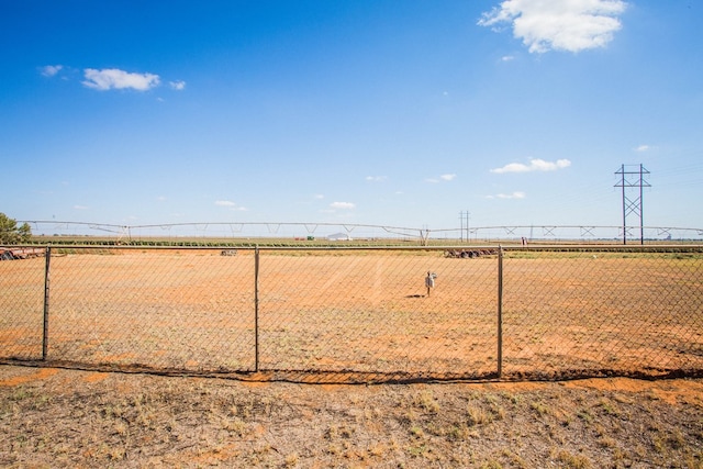 view of yard featuring a rural view