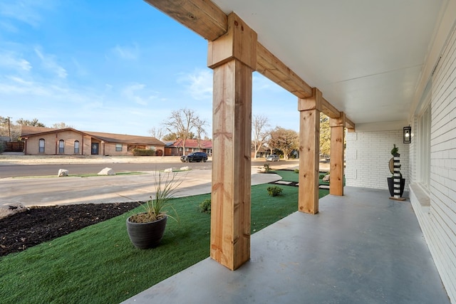 view of patio / terrace with a porch