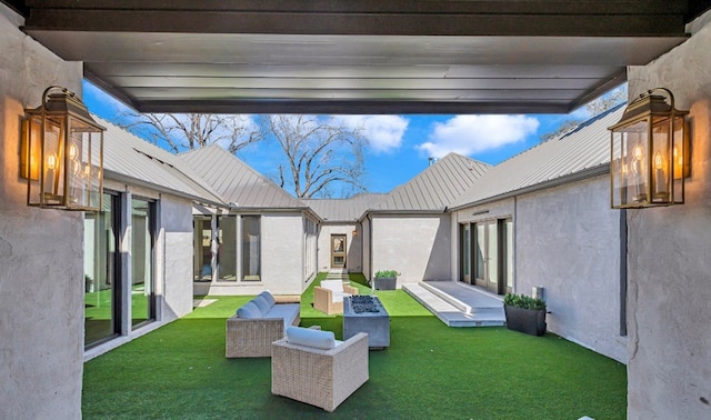 view of patio / terrace with an outdoor hangout area