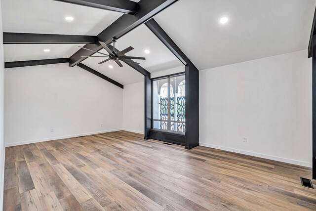 905 Mountain Park Dr, Big Spring, TX 79720 - additional living space with a ceiling fan, baseboards, wood finished floors, and recessed lighting