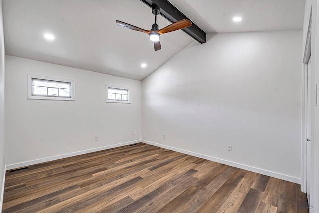905 Mountain Park Dr, Big Spring, TX 79720 - below grade area featuring a ceiling fan, dark wood-style flooring, baseboards, and recessed lighting