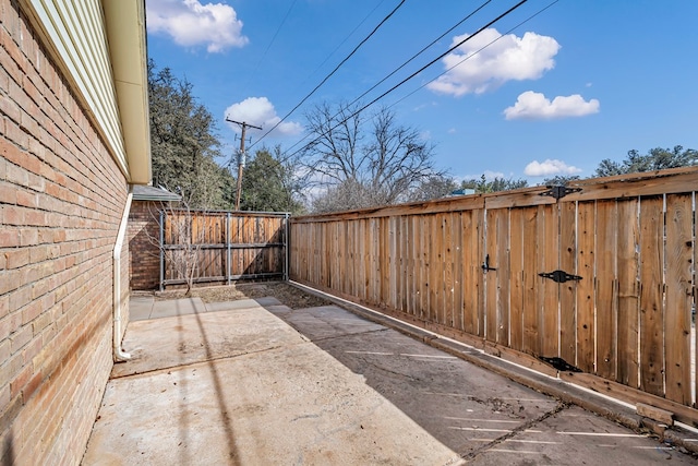 view of patio / terrace with a fenced backyard