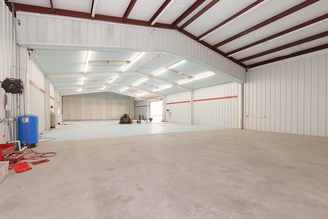 garage with a carport