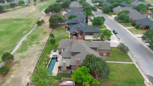 aerial view with a residential view