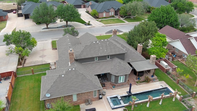 drone / aerial view featuring a residential view