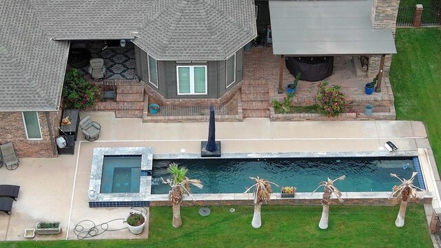 birds eye view of property
