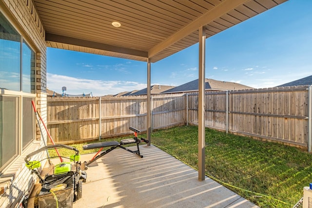 view of patio / terrace featuring a fenced backyard